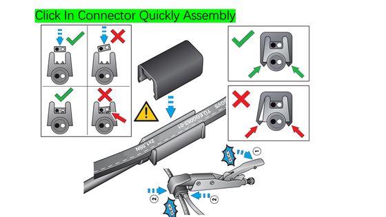 5Α-20Α Κλικ-Εντός Overmold Connector Αυτοκινητοβιομηχανική καλωδίωση με βελτιστοποιημένη υποστήριξη καλωδίων και φώτα καθαρισμού με ένα μόνο σημάδι
