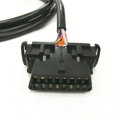 Ανταλλακτικά αυτοκινήτων Obd2 Cable Connector Μαύρο χρώμα με πιστοποίηση Iatf16949
