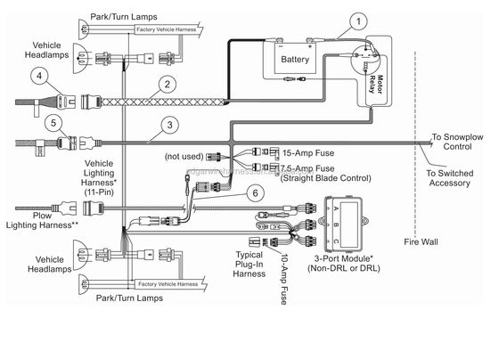 Fisher Snow Plow Harness with Molded Plug Fit Nickel Plated Terminal and 1 Year Warranty for Vehicle Control Wiring